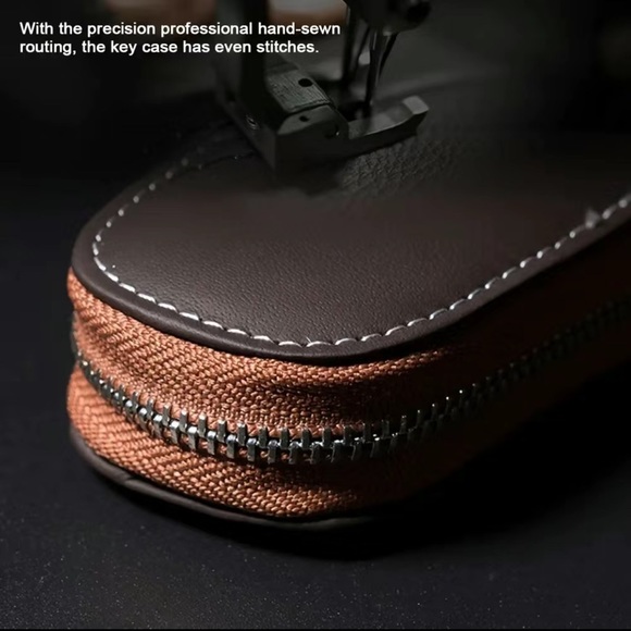 Car Keychain Protective Cover, High Quality Genuine Leather Universal Key Case - Picture 5 of 5